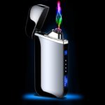ISQUEIRO 100% ELETRICO COM 2 ARCOS PLASMA, CARGA BATERIA P/USB